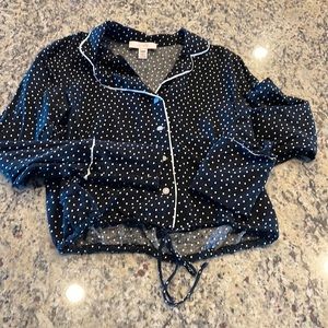 Scripted long sleeve top